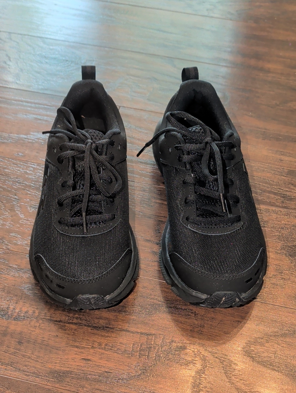 Women Black Athletic Sneakers - Classic Lightweight School Shoes